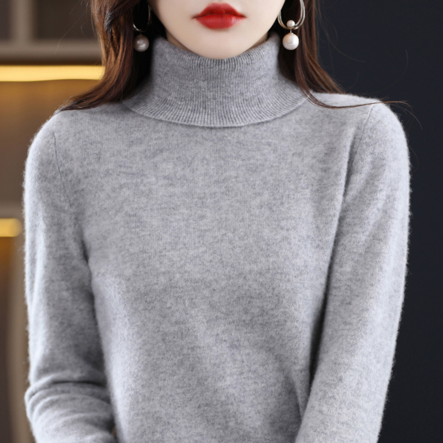 Maglione a Collo Alto da Donna in Cashmere di Lusso – Elena