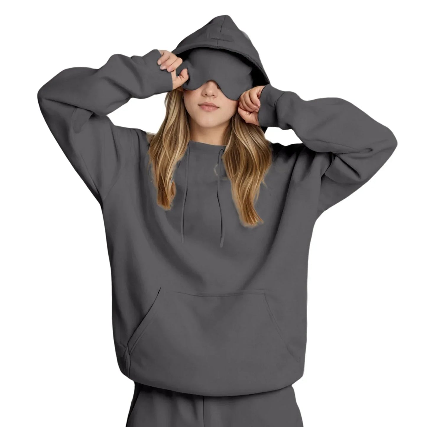 Felpa con Cappuccio da Viaggio Incognito™ da Donna – Comfort Assoluto & Mascherina Integrata