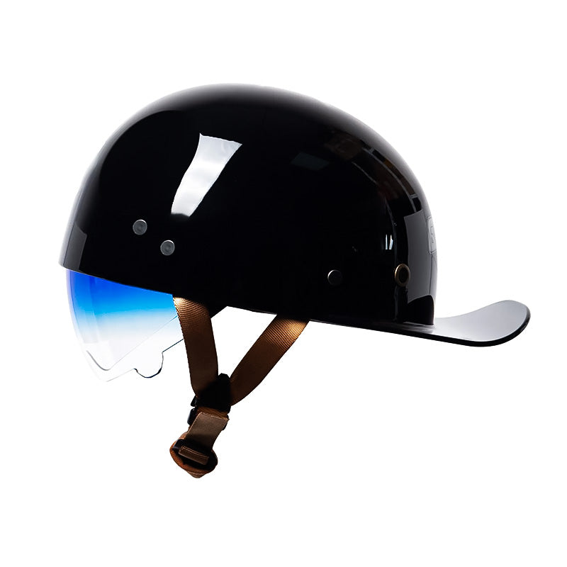 Casco da baseball per moto, con occhiali