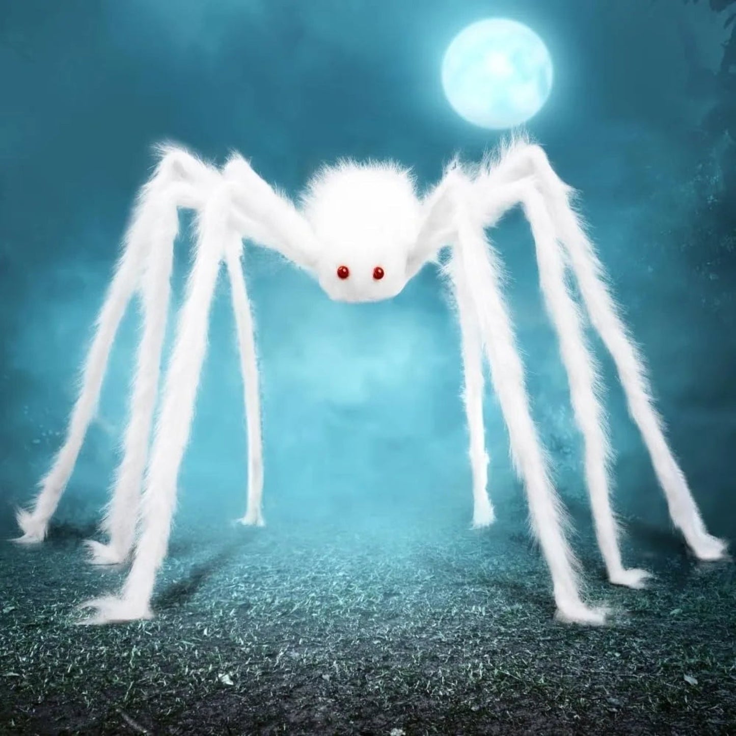 Decorazione di Halloween Ragno Gigante con LED per Esterno - Immagine 4