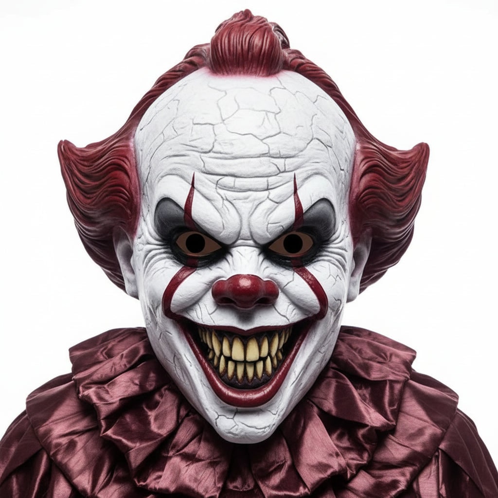 Particolare del design della maschera Clown Horror