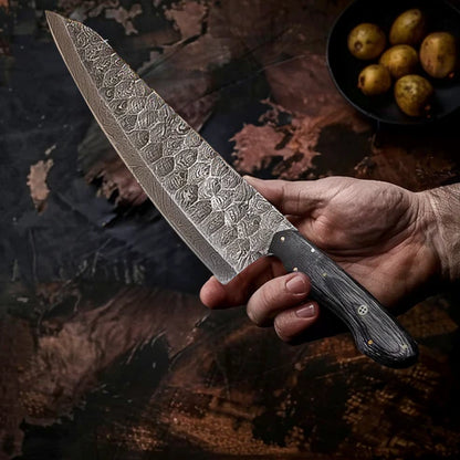 Set di 5 Coltelli da Chef in Acciaio di Damasco Forgiato a Mano