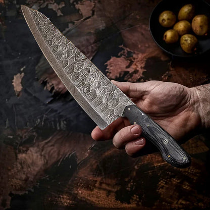 Set di 5 Coltelli da Chef in Acciaio di Damasco Forgiato a Mano