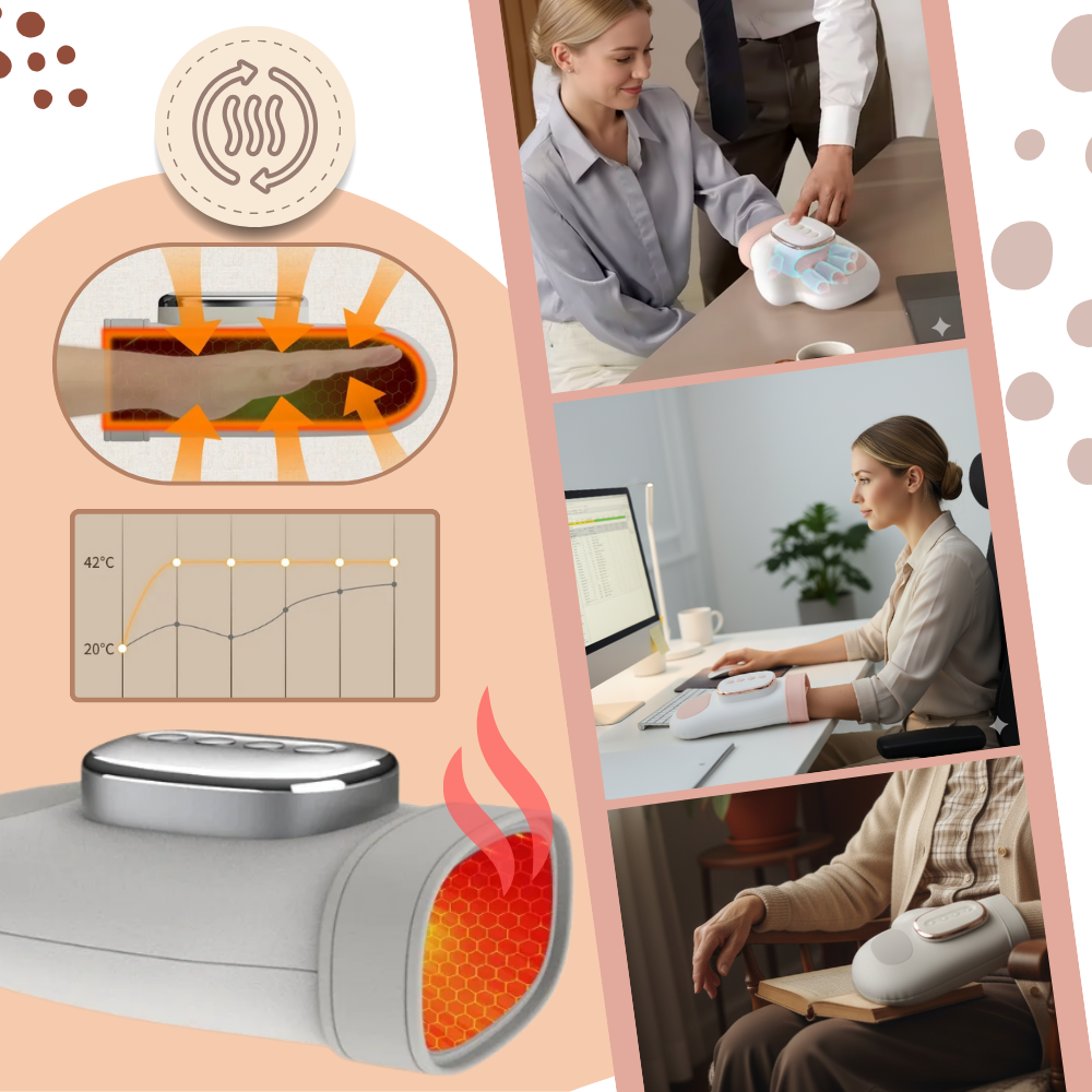 Guanto da massaggio a compressione termica