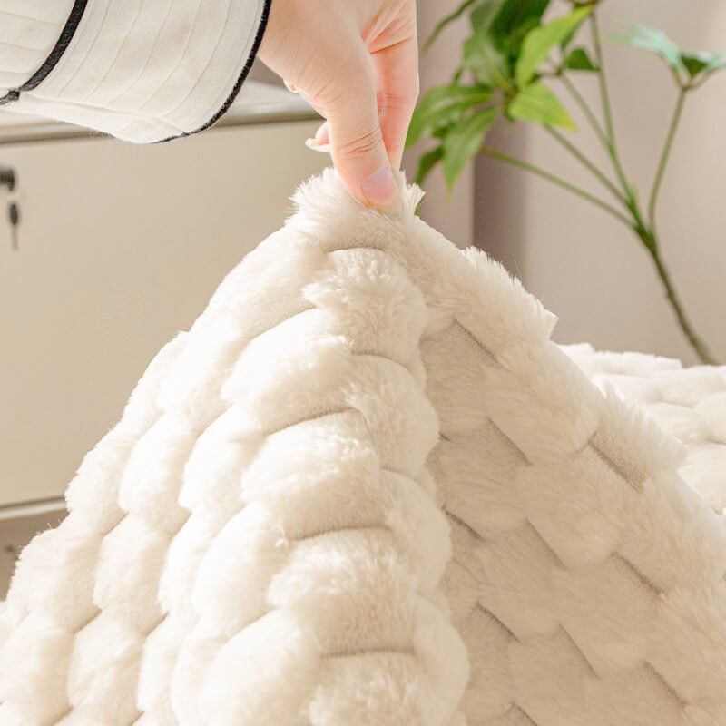 Copridivano in Peluche a Righe per Mobili
