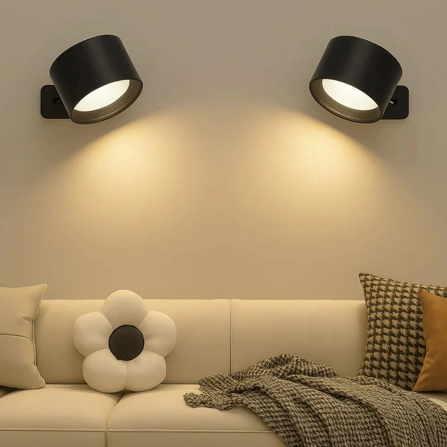 Lampada da parete ricaricabile con rotazione a 360°