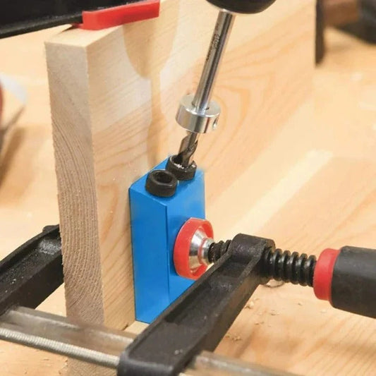 Guida di Foratura per Legno con Dima per Fori Angolati a Tasca
