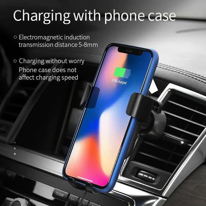 Caricatore Wireless per Auto con Blocco Automatico e Bracci Motorizzati