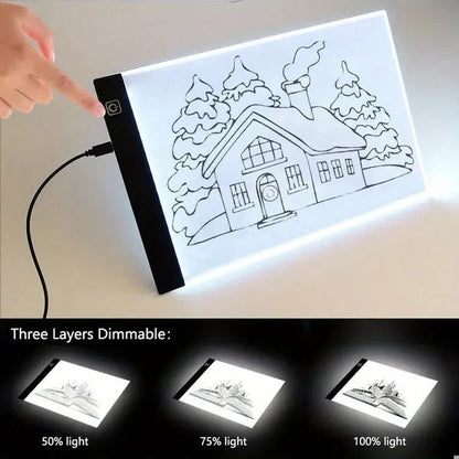 Tavoletta Creativa Illuminata e Tavola Luminoso LED A4 per Tracciatura