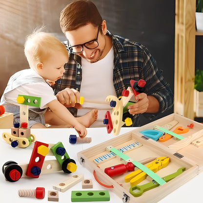 Set di Attrezzi Giocattolo per Bambini con Parti da Assemblare e Valigetta