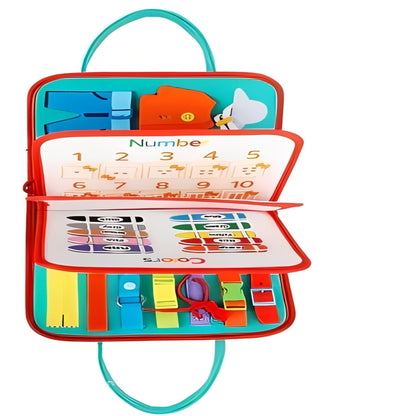 Tavola Attività per Bambini con Texture e Parti Mobili