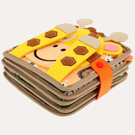 Libro Attività Portatile per Bambini con Texture e Chiusure