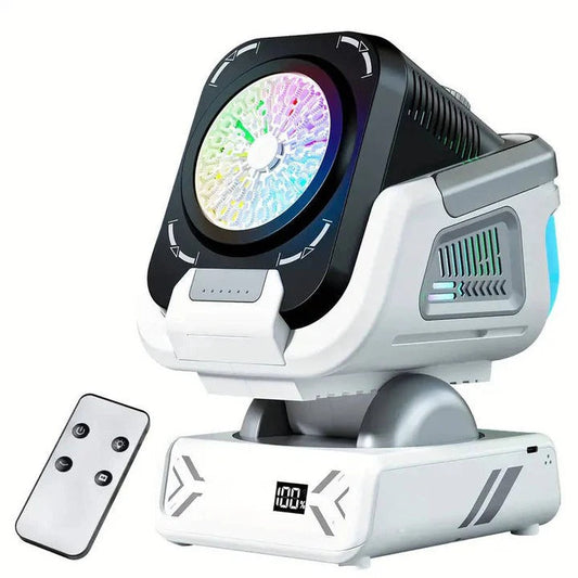Macchina per Bolle di Sapone con Luci LED e Base Rotante