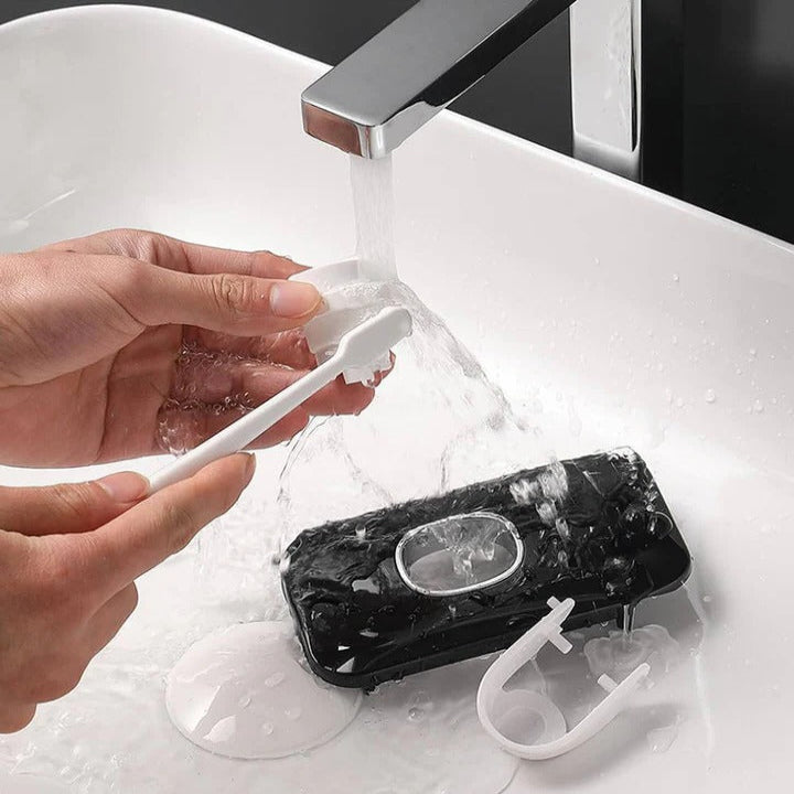 Dispenser per Dentifricio da Parete con Installazione Adesiva