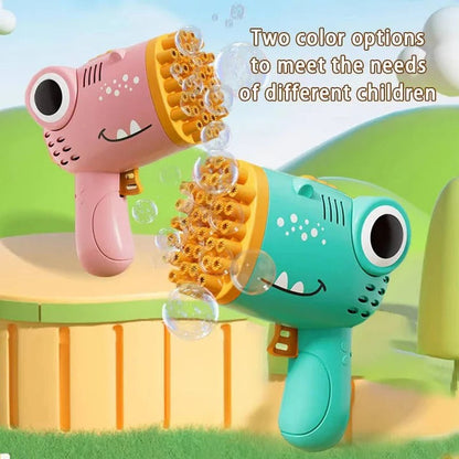 Giocattolo Spara Bolle a Forma di Dinosauro Alimentato a Batterie per Bambini