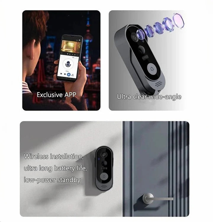 Campanello Video Smart Wireless con Archiviazione Locale