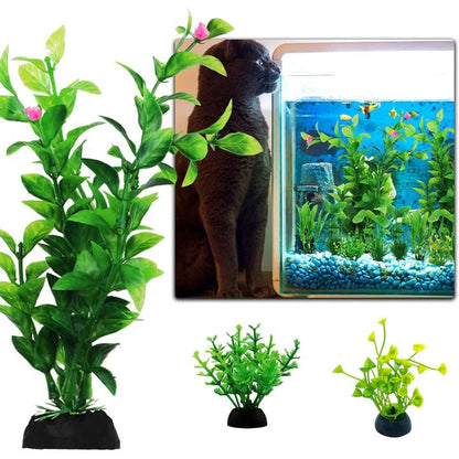Piante Artificiali Decorative per Acquari, Set da 10 Pezzi