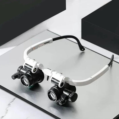 Occhiali Ingranditori LED con Lenti Intercambiabili