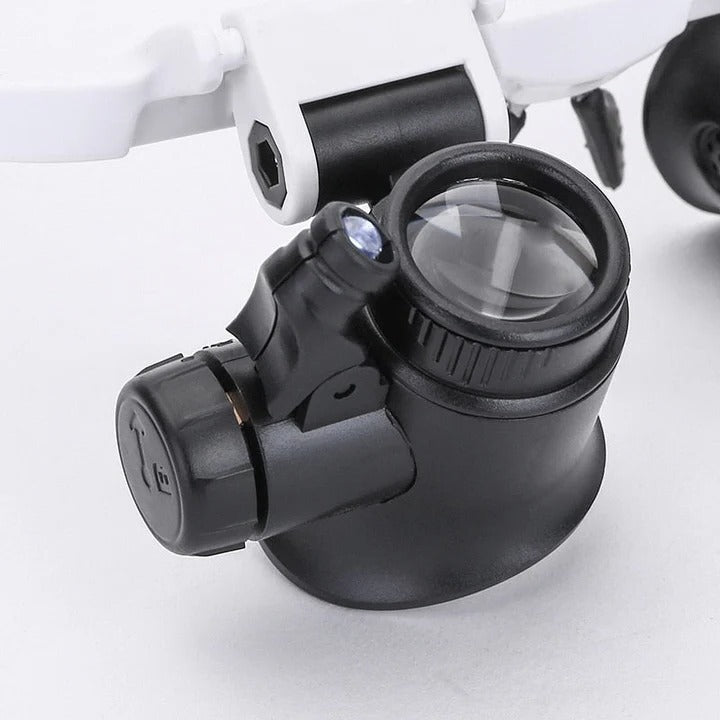 Occhiali Ingranditori LED con Lenti Intercambiabili
