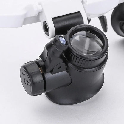 Occhiali Ingranditori LED con Lenti Intercambiabili