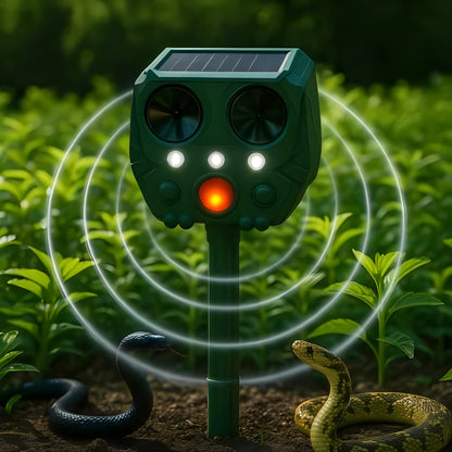 Repellente Ultrasonico Solare per Serpenti con Sensore di Movimento