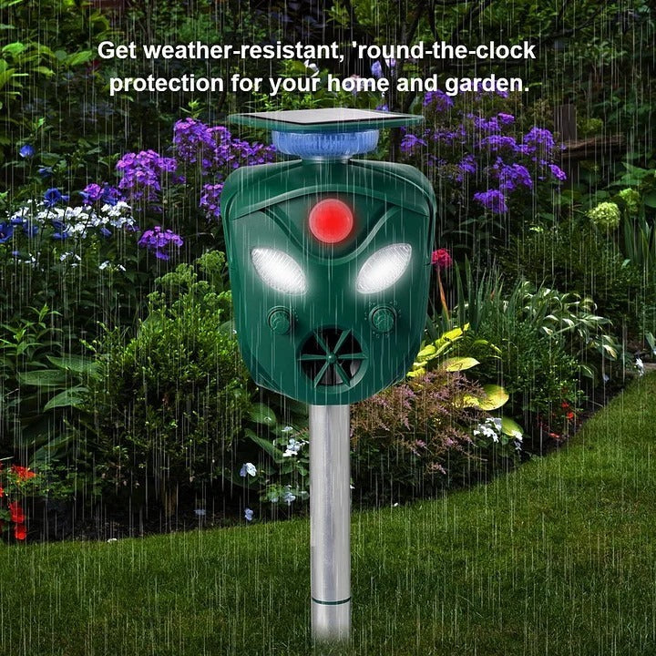 Repellente Solare per Animali a Ultrasuoni con Copertura a 360 Gradi