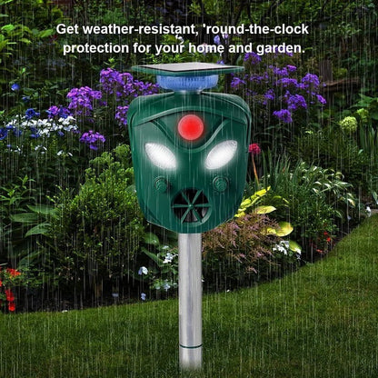 Repellente Solare per Animali a Ultrasuoni con Copertura a 360 Gradi