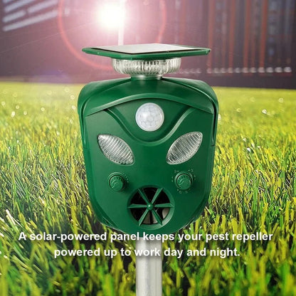 Repellente Solare per Animali a Ultrasuoni con Copertura a 360 Gradi