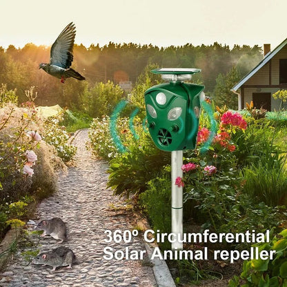 Repellente Solare per Animali a Ultrasuoni con Copertura a 360 Gradi