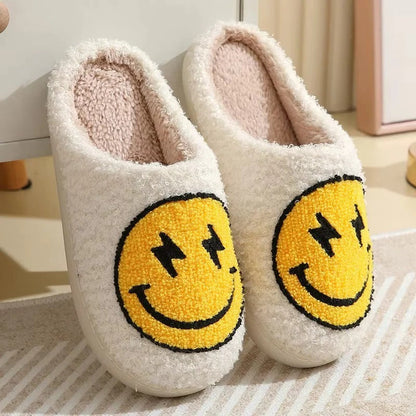 Pantofole in peluche con suola antiscivolo e piattaforma per uso interno in inverno