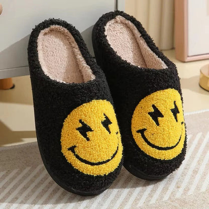 Pantofole in peluche con suola antiscivolo e piattaforma per uso interno in inverno