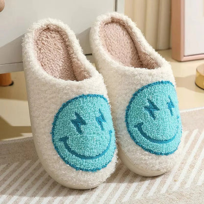 Pantofole in peluche con suola antiscivolo e piattaforma per uso interno in inverno
