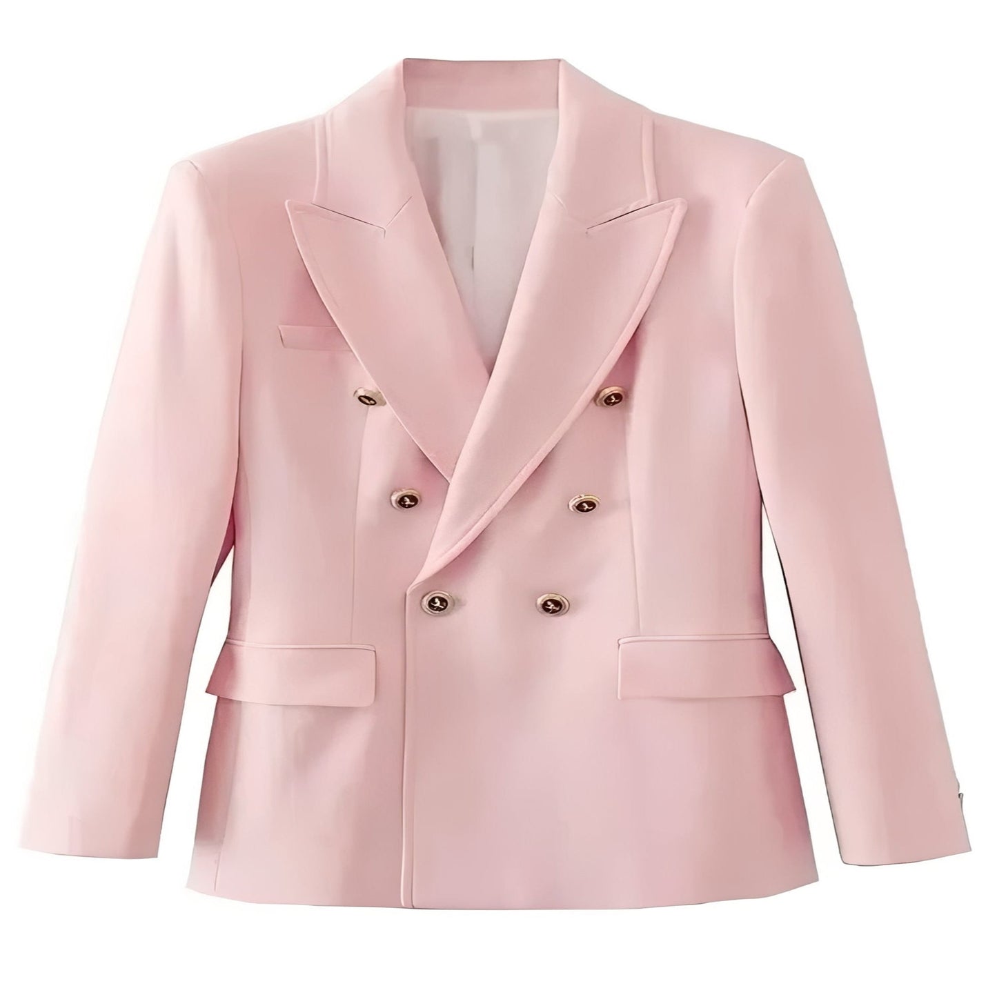 Blazer da donna a maniche lunghe con chiusura a bottoni sul davanti e scollo a V