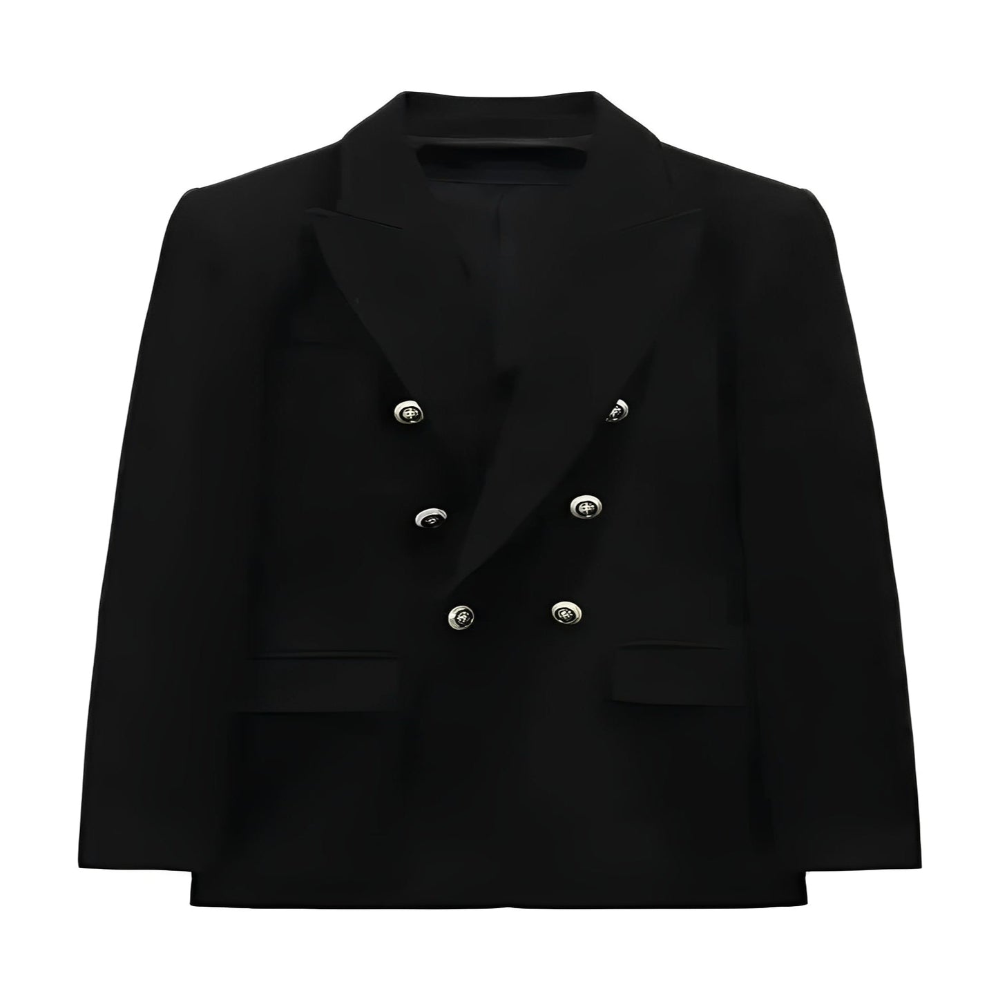 Blazer da donna a maniche lunghe con chiusura a bottoni sul davanti e scollo a V