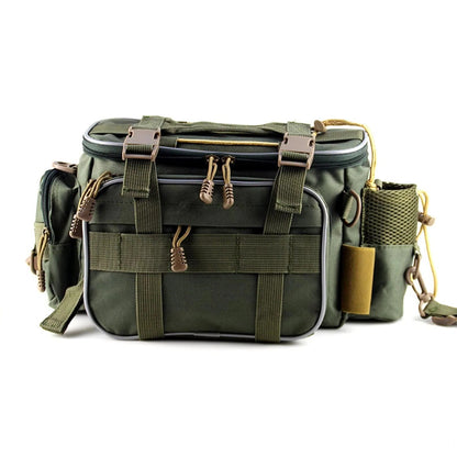 Borsa per attrezzature da pesca con scomparti multipli e tracolla