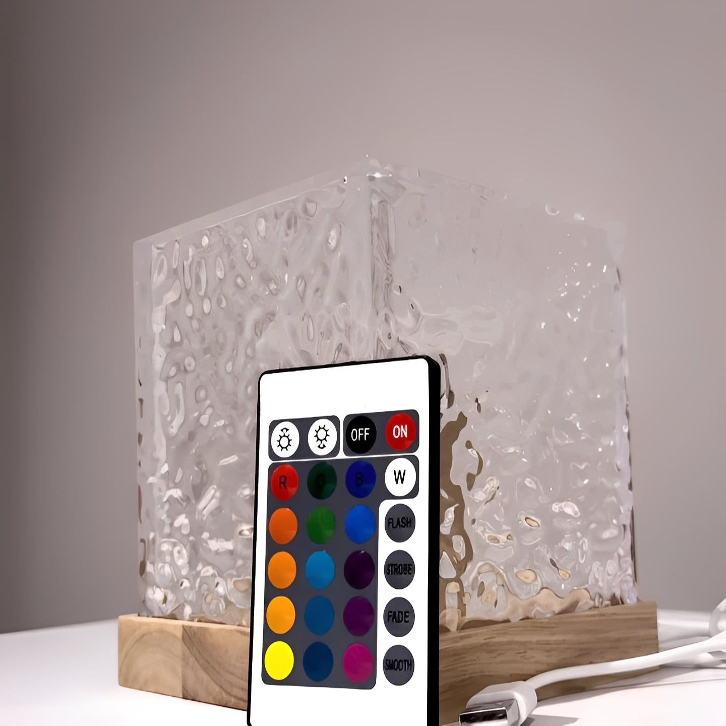 Luce notturna a proiezione di onde d'acqua con telecomando, 16 colori