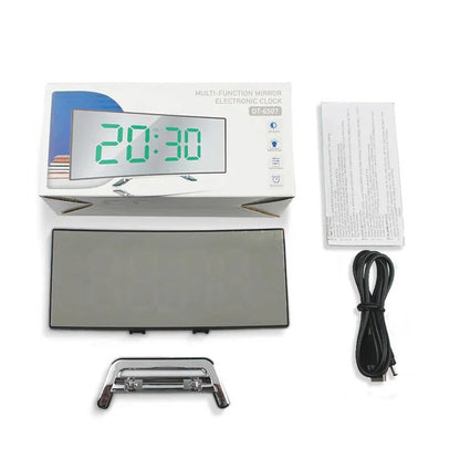Sveglia digitale con schermo LED a specchio curvo