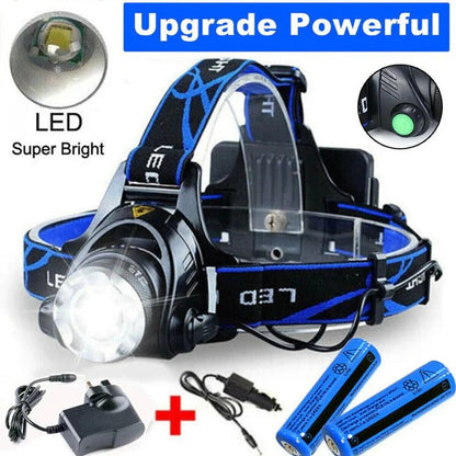 Lampada frontale LED ricaricabile USB per illuminazione a mani libere
