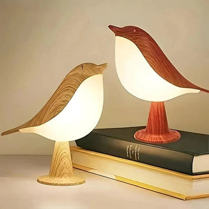 Lampada da tavolo a forma di uccello con design che cambia colore