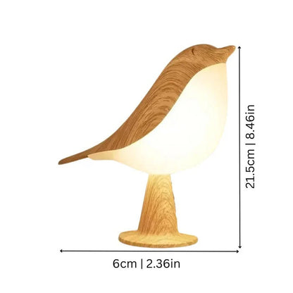 Lampada da tavolo a forma di uccello con design che cambia colore