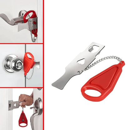 Serratura per porta da viaggio con barra di sicurezza rinforzata