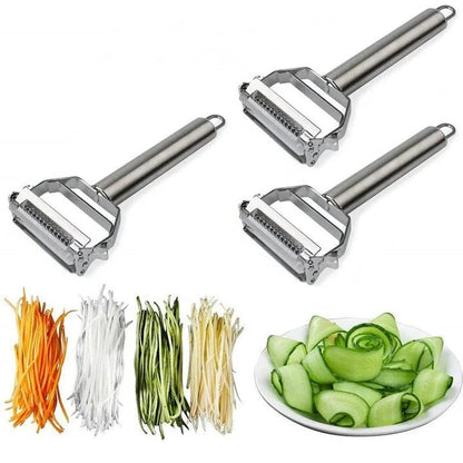 Pelaverdure in acciaio inossidabile con lama julienne intercambiabile