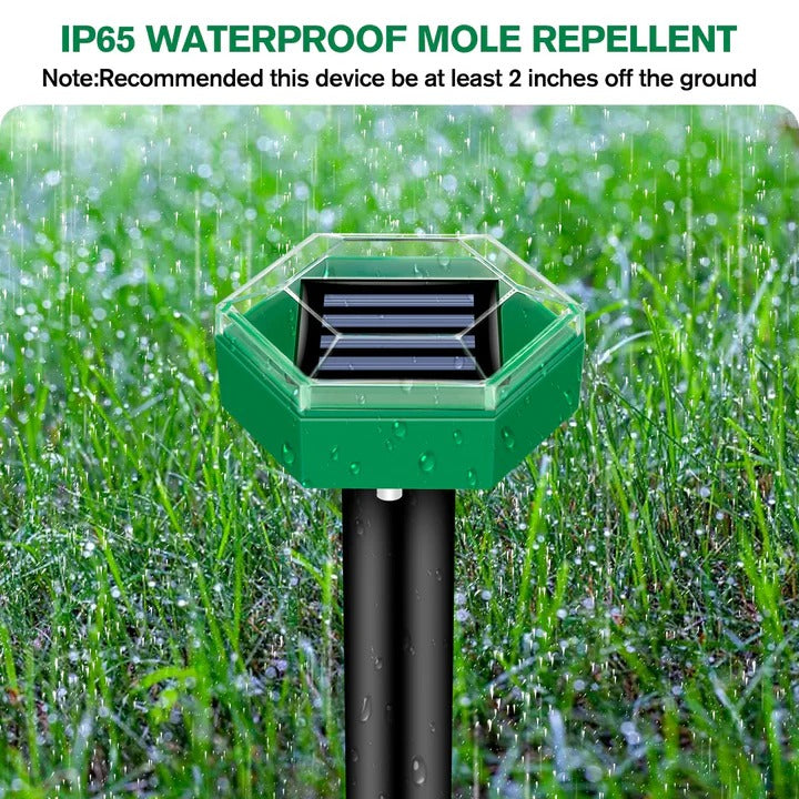 Repellente ultrasonico solare per talpe, set da 4 pezzi