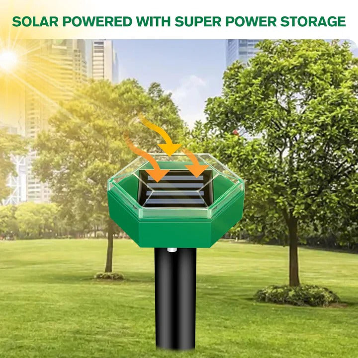 Repellente ultrasonico solare per talpe, set da 4 pezzi