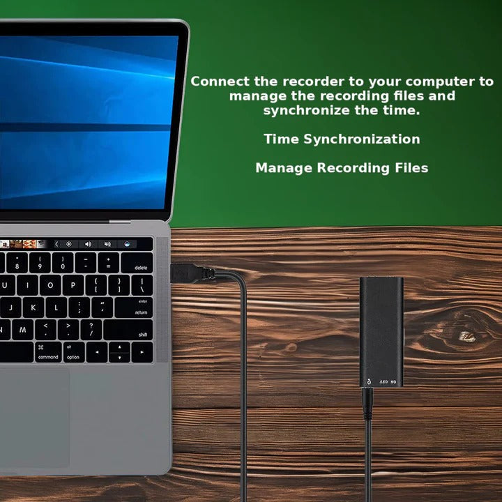 Registratore audio compatto attivato dalla voce con memoria integrata