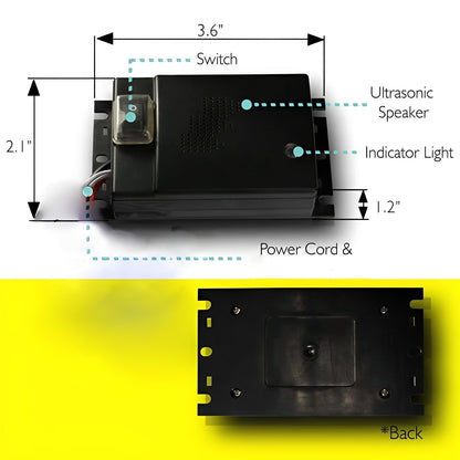 Repellente ultrasonico per roditori per veicoli con sensore di movimento