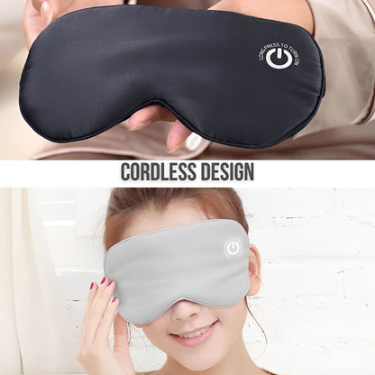 Maschera per gli occhi riscaldabile e ricaricabile per rilassamento e supporto al sonno