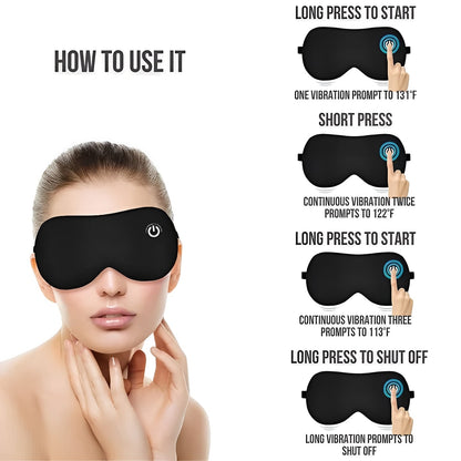 Maschera per gli occhi riscaldabile e ricaricabile per rilassamento e supporto al sonno