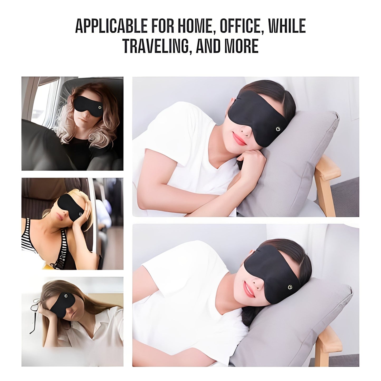 Maschera per gli occhi riscaldabile e ricaricabile per rilassamento e supporto al sonno