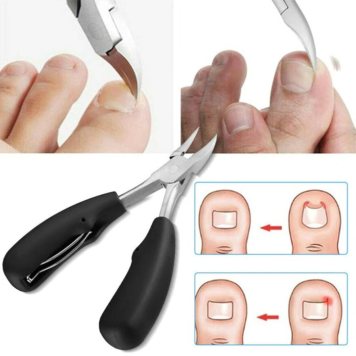 Tagliaunghie con ganasce larghe per unghie spesse, con lima integrata